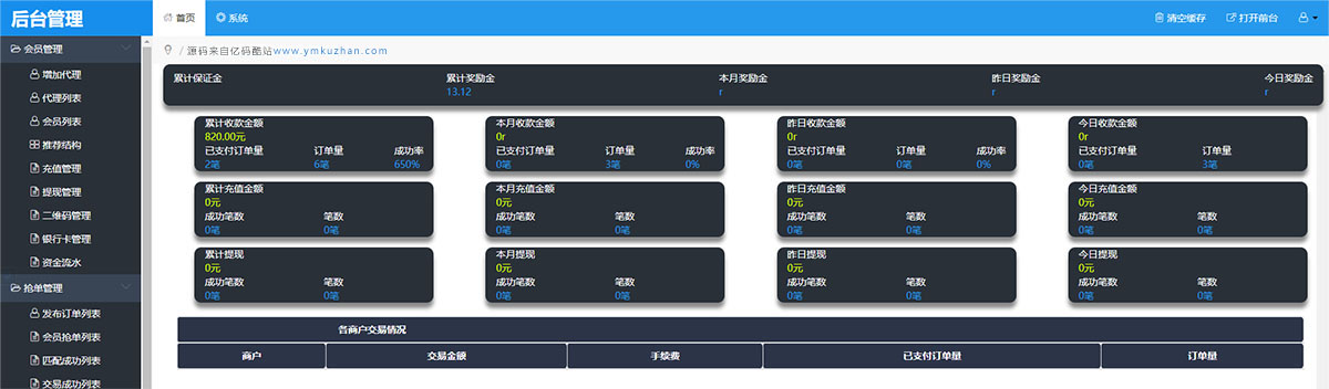 2020二开运营版全新UI界面支付抢单跑分源码下载插图6