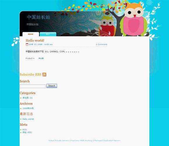 WordPress Owl Bubo模板__主题下载