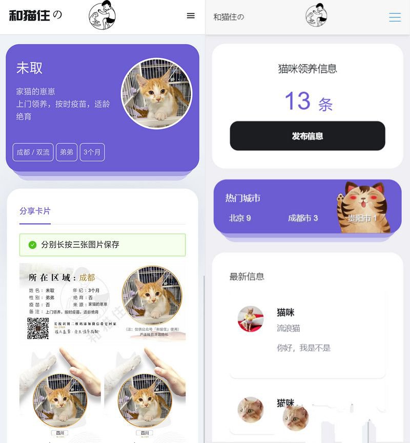 最新流浪猫流浪狗H5完整运营源码下载/可封装APP