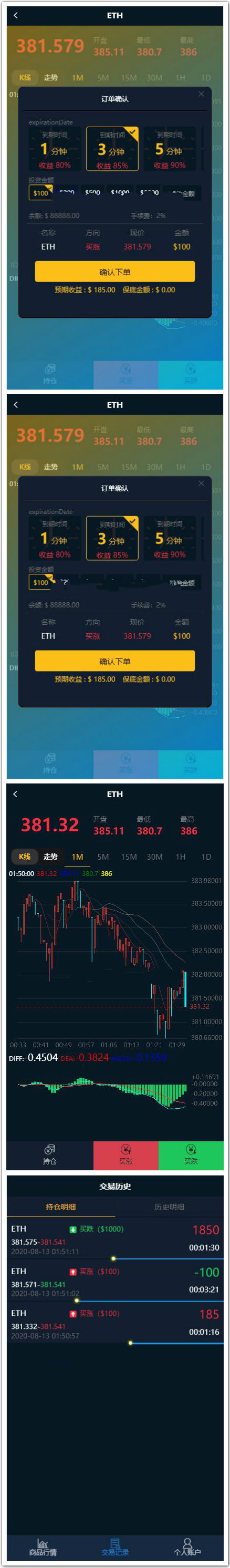 最新更新汇汇通微盘usdt支付完美运营版+完整数据+K线正常+3种语言