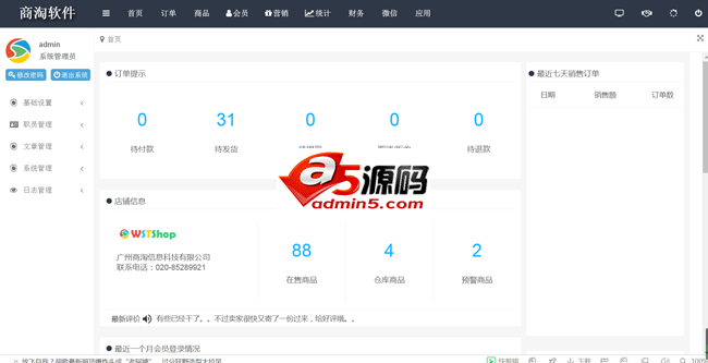 商淘软件WSTShop B2C单店系统 v3.2.2插图1