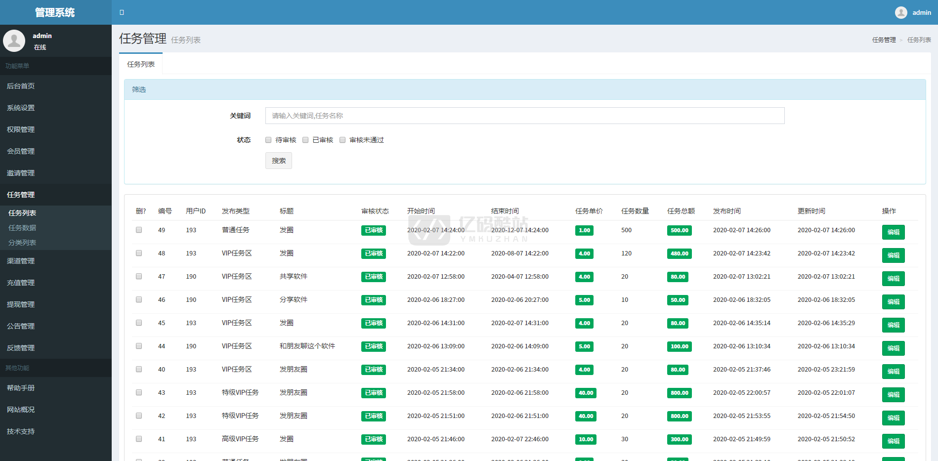 ThinkPHP二次开发威客任务平台源码任务大厅_粉丝关注及投票任务发布系统插图2