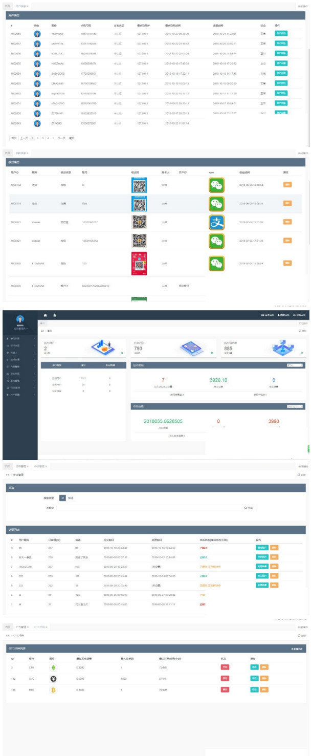 BTC OTC币币交易带充值区块链交易所+钱包景蓝虚拟交易所完美版本