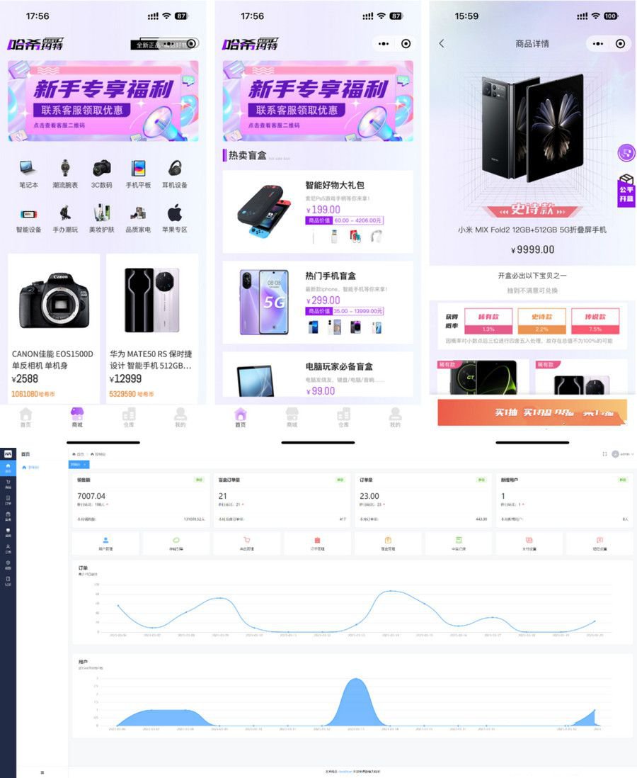 HashMart 开源的盲盒系统源码 一键搭建盲盒商城