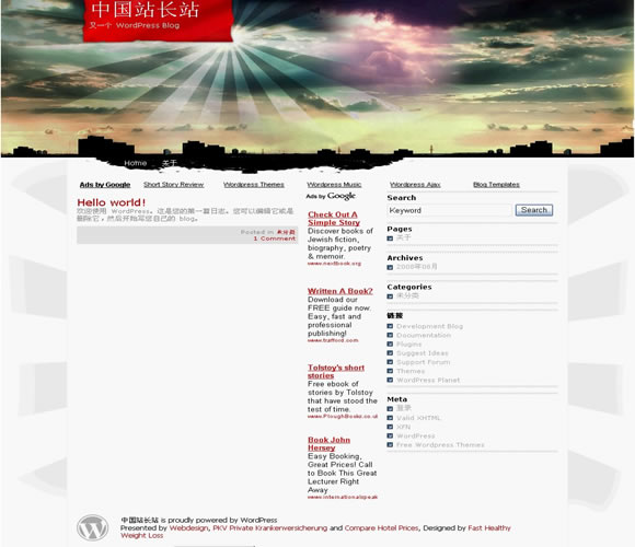 WordPress Sunset City模板__wordpress模板