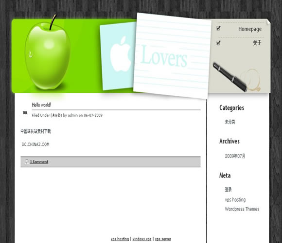 WordPress apple模板__主题下载