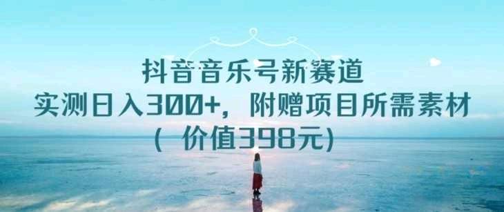 价值385元的首发抖音音乐号新赛道！亲操实测日入300+