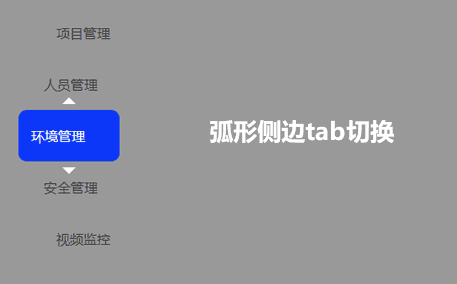 jQuery侧边弧形tab页面切换源代码