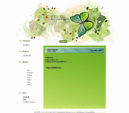 WordPress 美丽蝴蝶__wordpress主题
