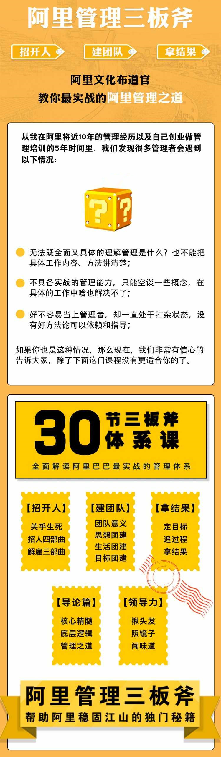 阿里巴巴管理三板斧30课