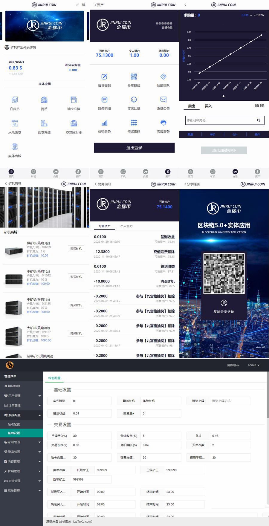 金瑞币矿机源码/ThinkPHP内核区块链算力矿机源码/云矿机挖矿区块链