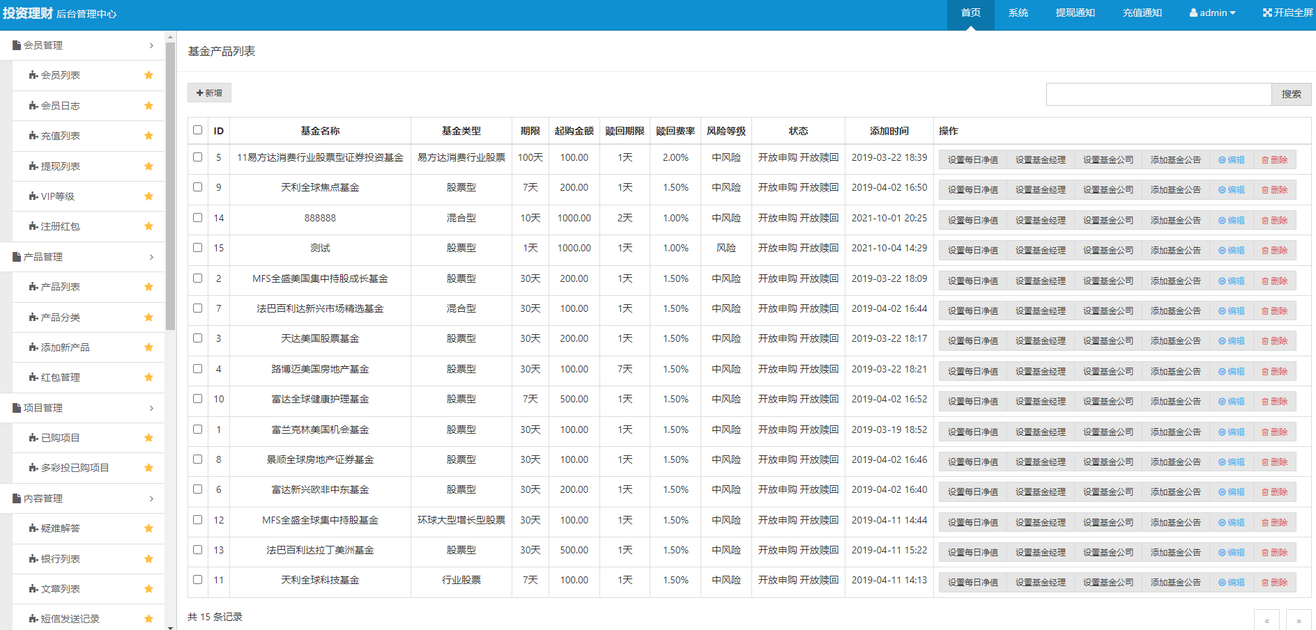 项目基金理财系统源码/投资理财系统源码下载/带积分商城系统插图4