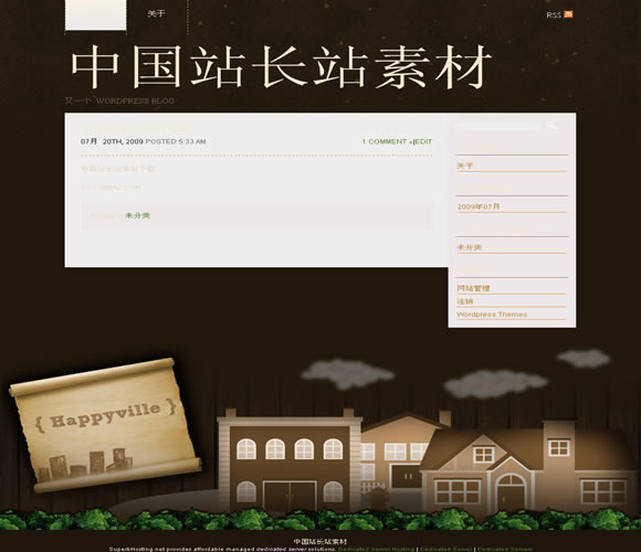 WordPress Happyville模板__主题下载