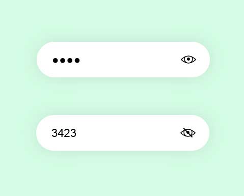 实用的输入密码显示隐藏ui特效