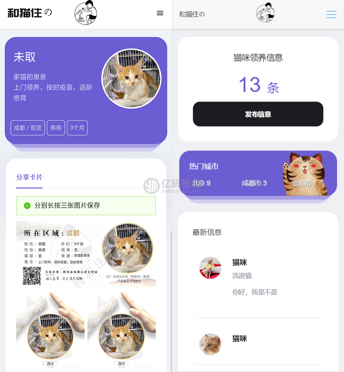 宠物领养信息发布平台源码/流浪猫流浪狗信息发布/H5完整运营源码插图