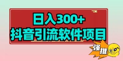 全网首发日入300+抖音引流软件项目