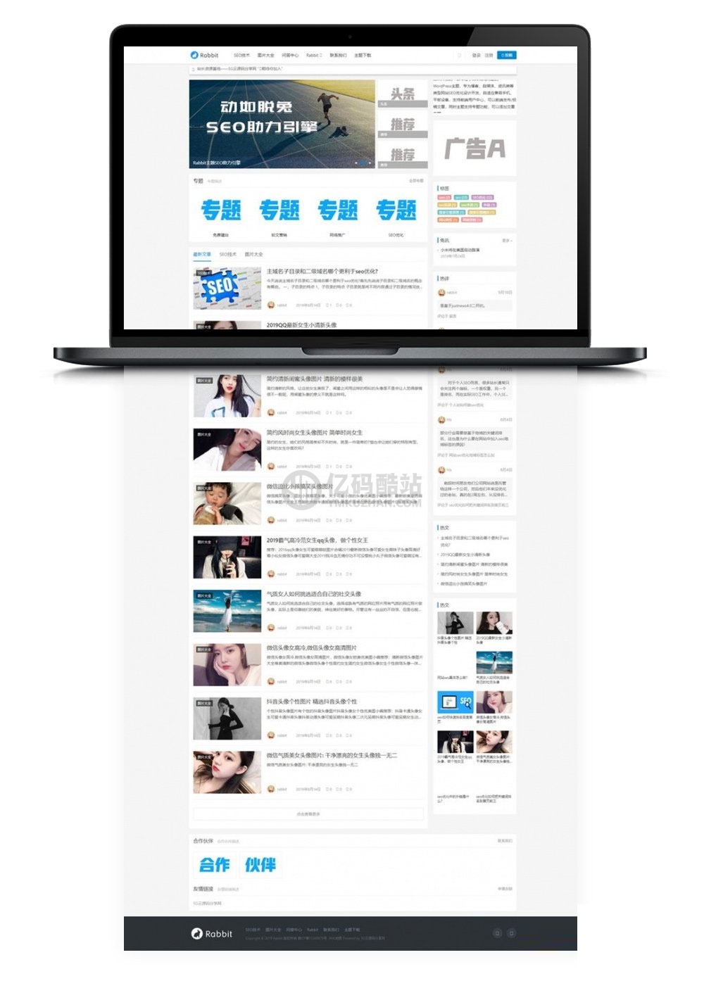 WordPress博客SEO自媒体资讯主题模板RabbitV2.0插图