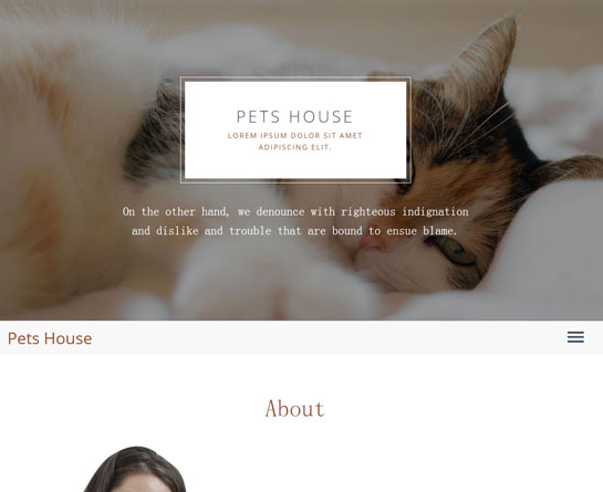 HTML5大气简洁宠物前端网站模板_帝国cms模板