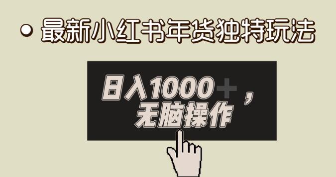 日入1000+小白易上手小红书年货独特玩法高私域高流量高变现