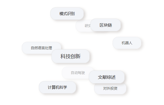 原生js tag标签云文字动画特效