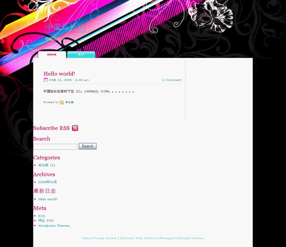 WordPress Neon Stripes模板_Yunyiwl.com_wordpress主题插图