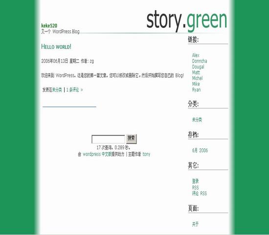 WordPress Story.Green__wordpress模板