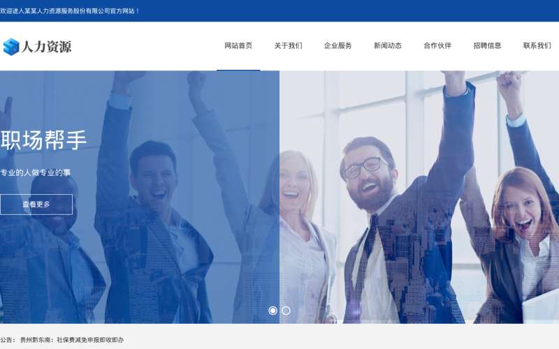 人力资源服务公司官网织梦模板de