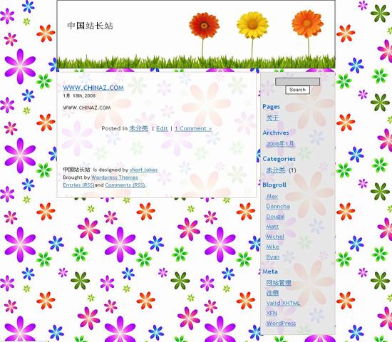 WordPress 美丽花朵模板__wordpress主题