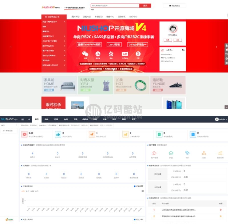 Niushop分销版商城源码B2C开源商城源码旗舰破解版