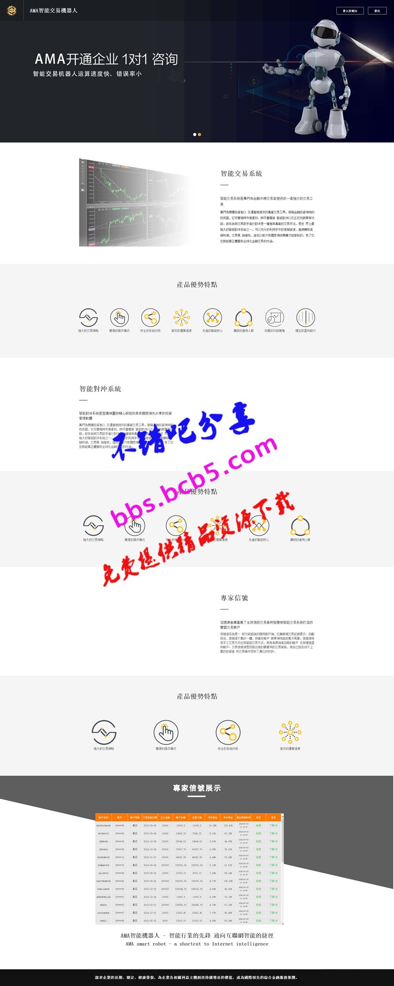 智能交易機器人网站打包，带安装说明，php+mysql