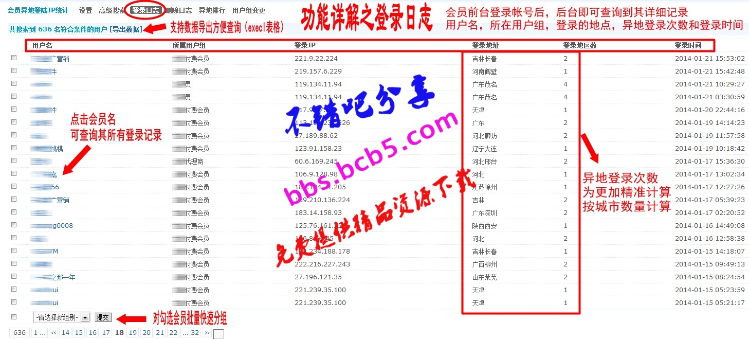 会员异地登陆IP统计 3.8.2 商业版dz插件，解决付费网站VIP帐号一人购买多人使用