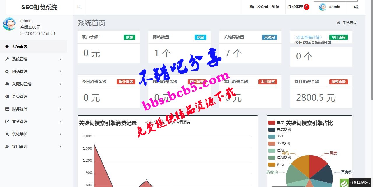 SEO按天扣费系统网站源码ds