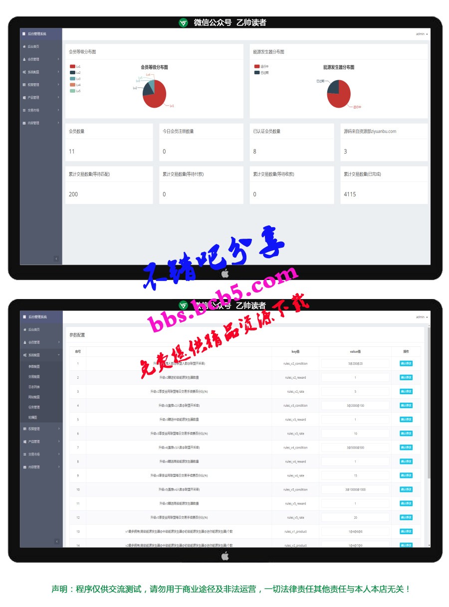 Thinkphp框架魔晶挖矿区块链系统 运营级晶盒数字资产交易超级能源新应用带矿机市场区块源码