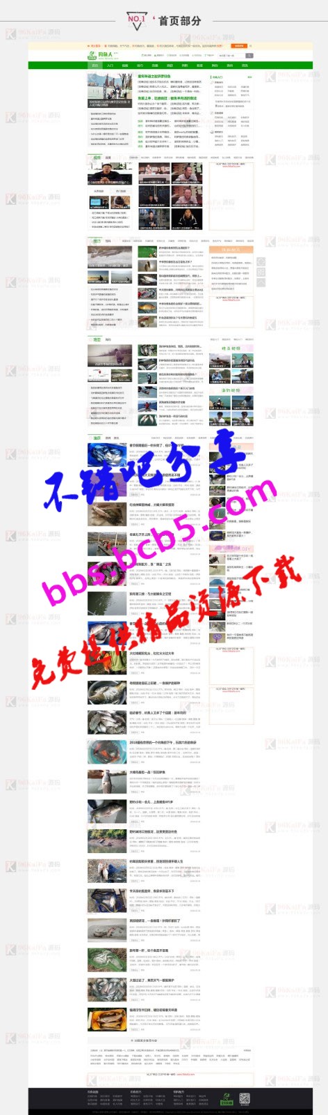 仿《钓鱼人》行业网站模板 钓鱼行业网站源码 帝国cms7.5 带手机+自动采集