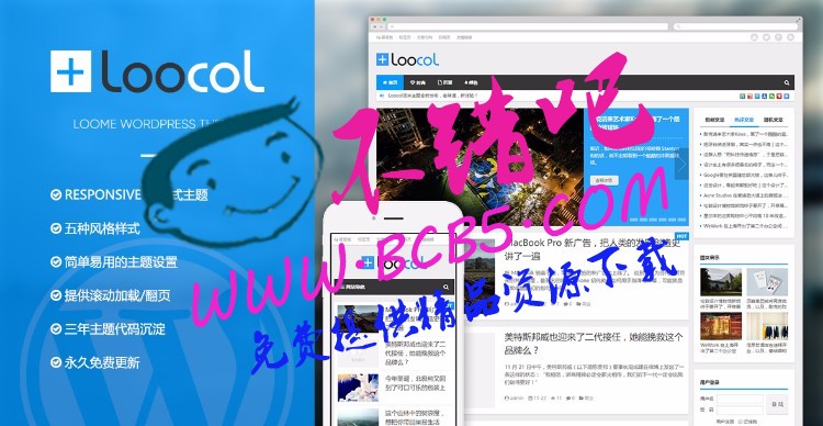 洛米Loocol_v1.0.0原创响应式wordpress新闻博客中文主题模板源码