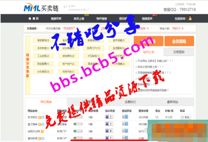 友情链接交易平台网站源码 ThinkPHP开发的友情链接交易系统平台源码