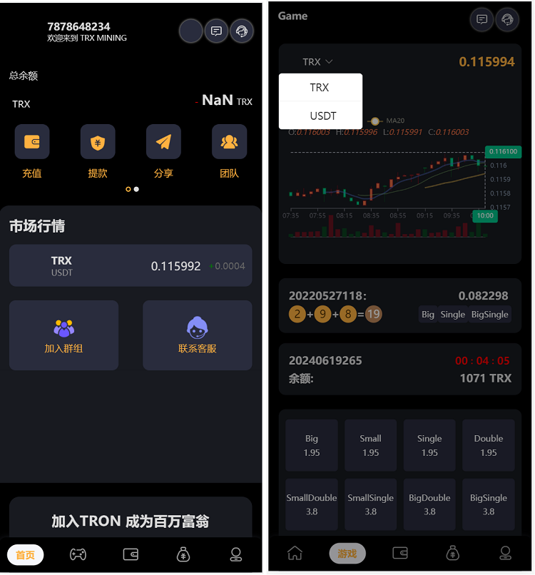 虚拟币usdt区块链投注竞猜游戏源码,trx游戏竞猜系统,区块链大小竞猜游戏