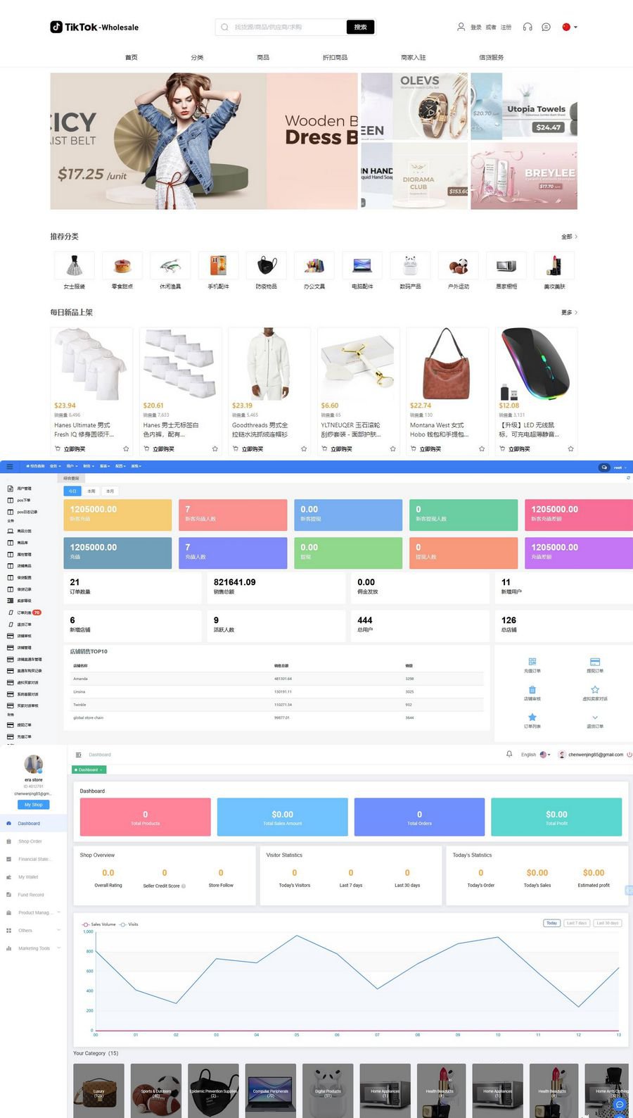 全开源TikTok跨境商城源码/TikTok内嵌商城+搭建教程/前端uniapp+后端