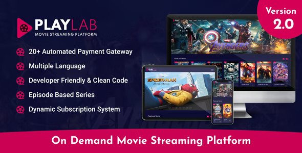 PlayLab 3.0 在线电影和视频流媒体平台